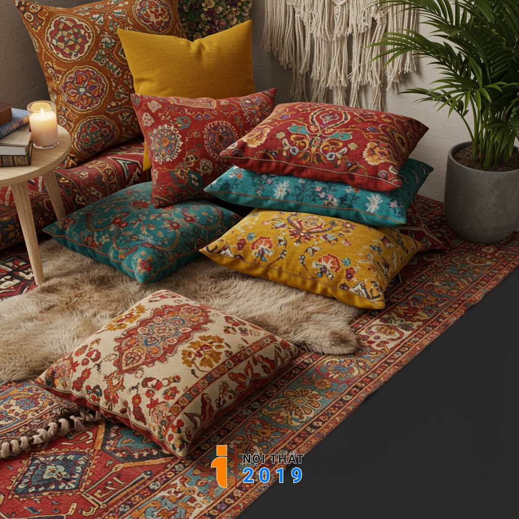 Bảng Màu Và Chất Liệu Phổ Biến Trong Phong Cách Boho