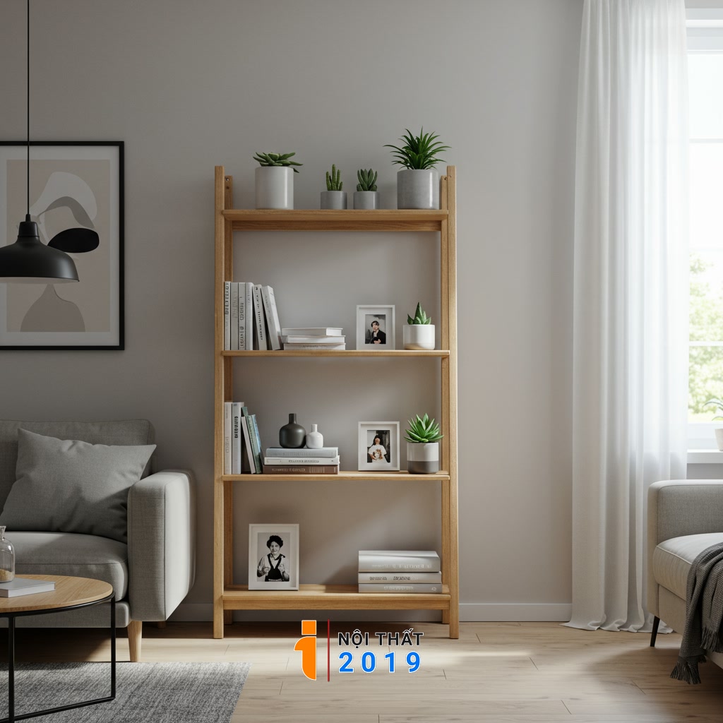Bố trí kệ sách phù hợp với không gian nội thất