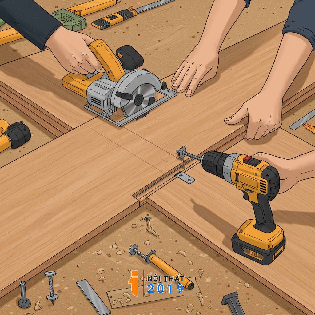 Các bước thực hiện làm nội thất gỗ công nghiệp