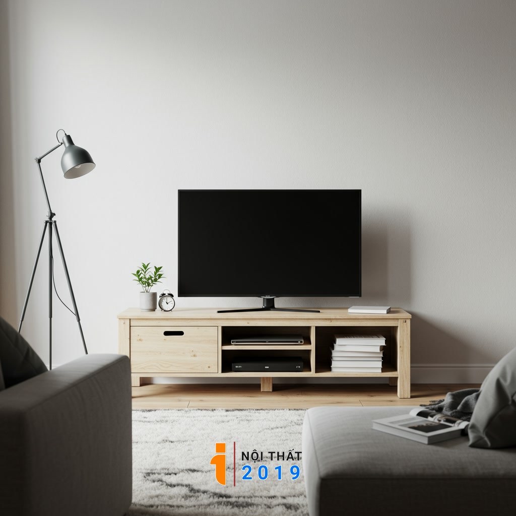 Cách bố trí kệ tivi hài hòa với tổng thể nội thất