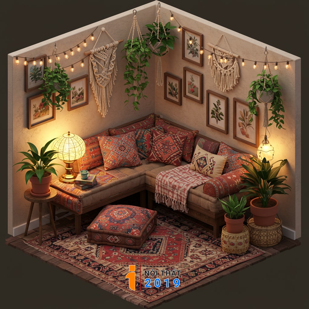 Cách Ứng Dụng Phong Cách Nội Thất Boho Vào Không Gian Sống