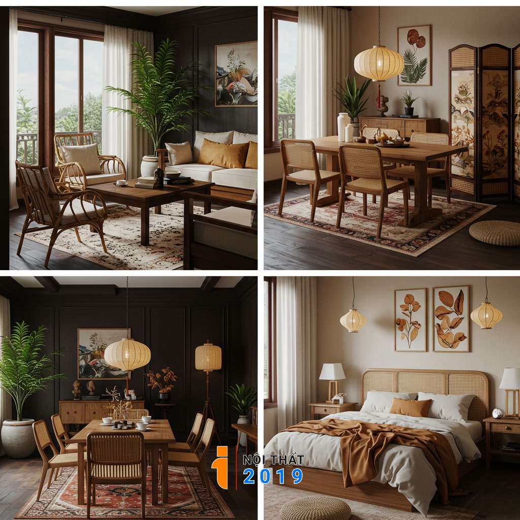 Cách ứng dụng Phong cách Đông Dương cho từng không gian