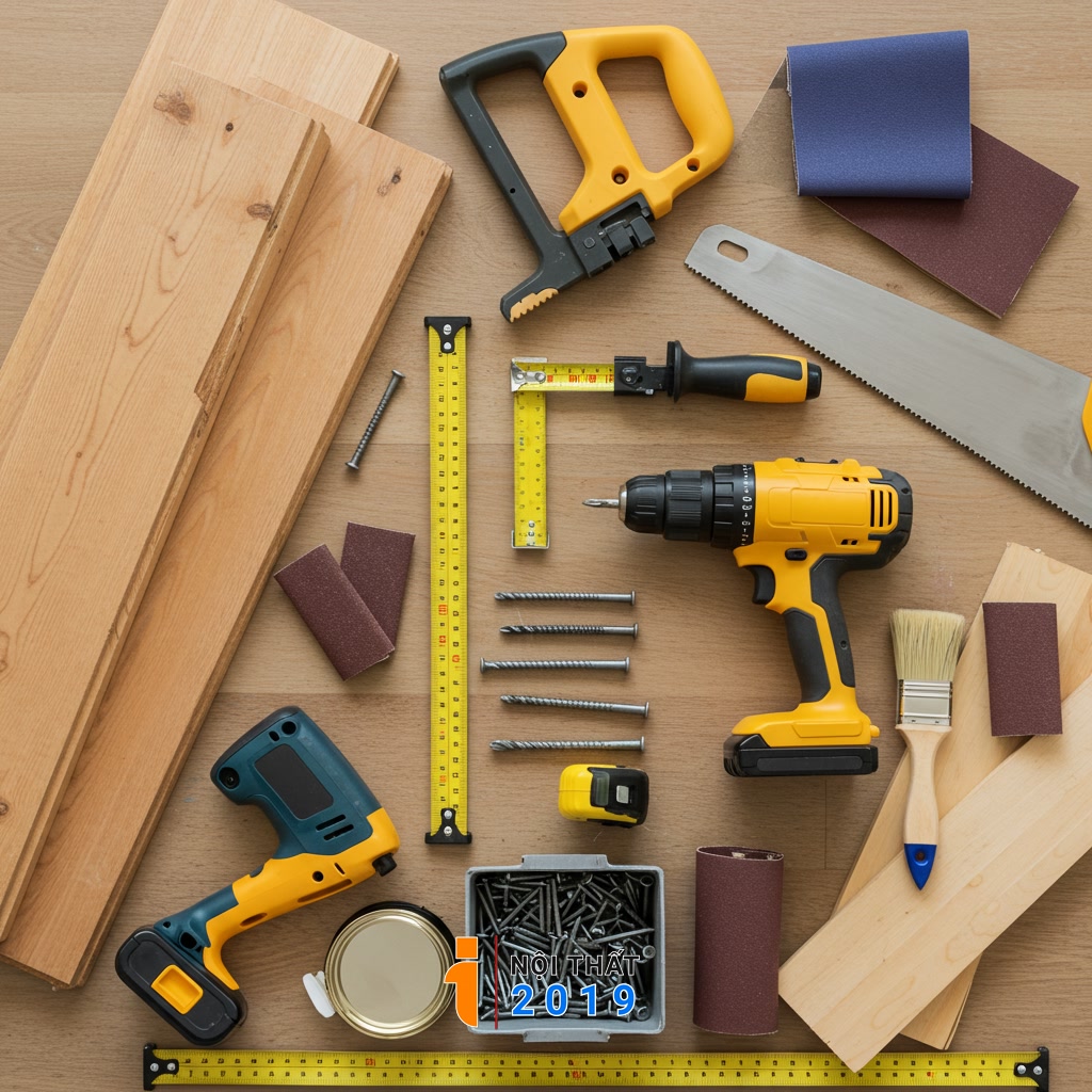 Chuẩn Bị Dụng Cụ và Vật Liệu Cần Thiết để Tự Làm Nội Thất