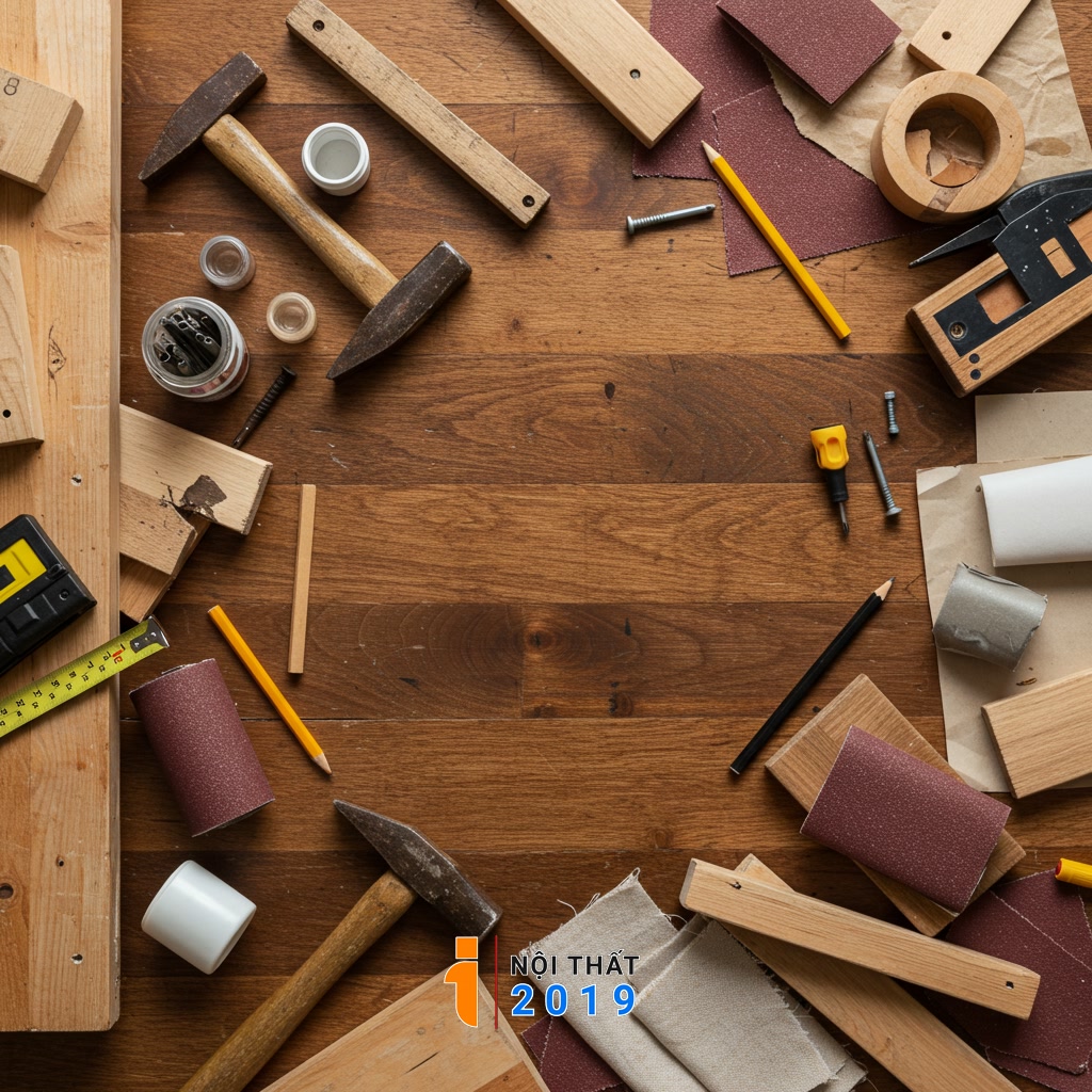 Chuẩn bị dụng cụ và vật liệu làm nội thất tại nhà
