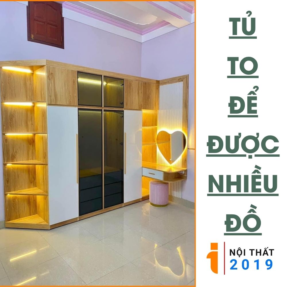 Tủ quần áo gia đình theo công năng không gian