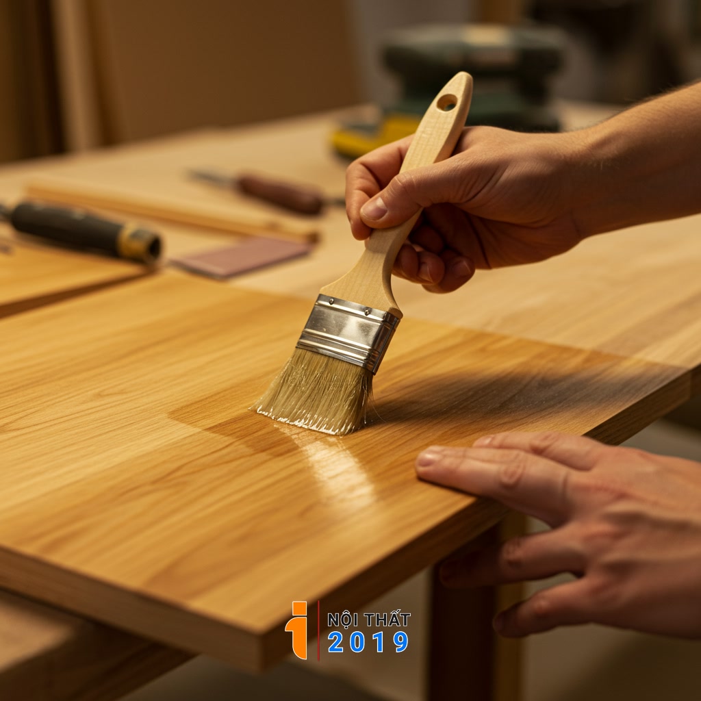 Hoàn thiện bề mặt và lắp đặt tủ bếp vào vị trí