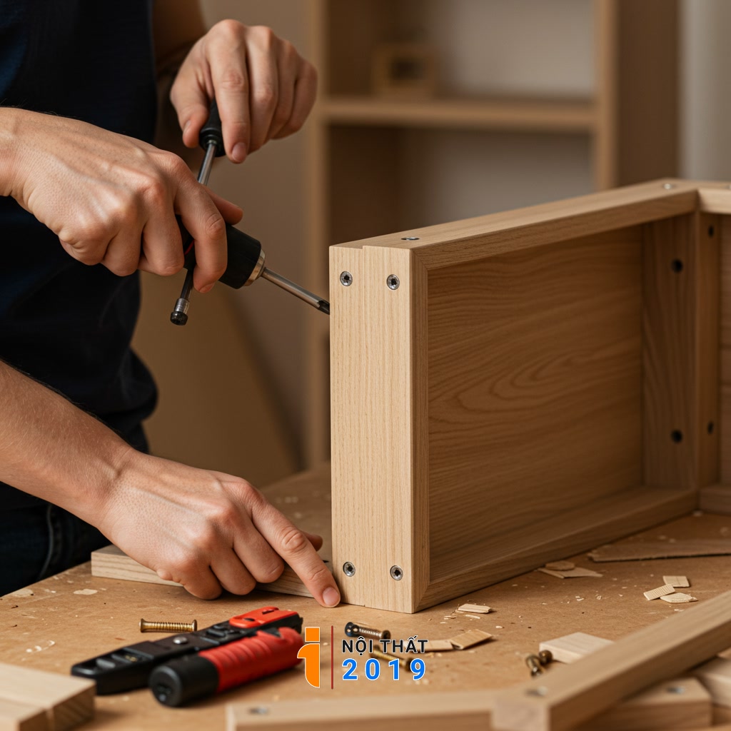 Hướng dẫn các bước thực hiện làm kệ sách tại nhà