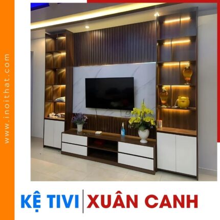 Kệ Tivi chữ H tủ nhựa vân gỗ tại xã Xuân Canh