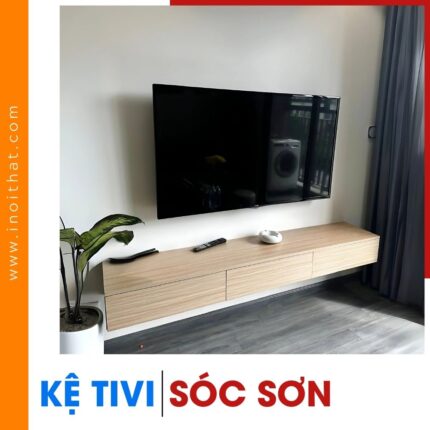 Kệ Tivi chữ I 1 ngăn kéo giữa đơn giản tại xã Sóc Sơn