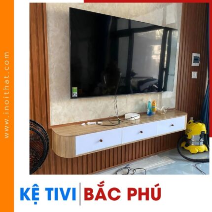 Kệ Tivi chữ I treo tường 3 ngăn kéo dài tại xã Bắc Phú