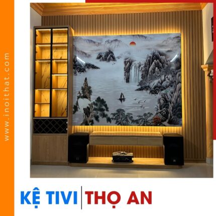 Kệ Tivi chữ L kèm trang núi sông tại xã Thọ An