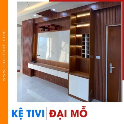 Kệ Tivi chữ L kèm tủ trang trí đứng tại phường Đại Mỗ