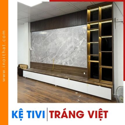 Kệ Tivi chữ L phủ phin Melanin tại xã Tráng Việt