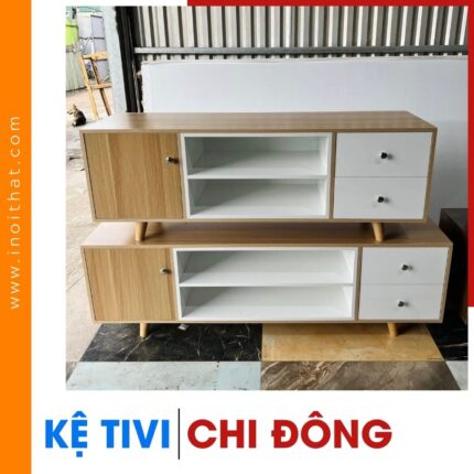 Kệ Tivi đóng sẵn kèm ngăn kéo tại xã Chi Đông