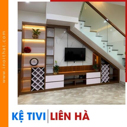Kệ Tivi gầm cầu thang nhựa đặc tại xã Liên Hà
