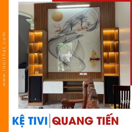 Kệ Tivi gỗ công nghiệp chống ẩm mốc tại xã Quang Tiến