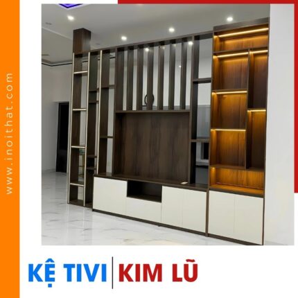 Kệ Tivi khung chia phòng kèm tủ đứng tại xã Kim Lũ