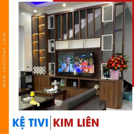 Kệ Tivi ngăn phòng khách kèm tủ rượu tại phường Kim Liên