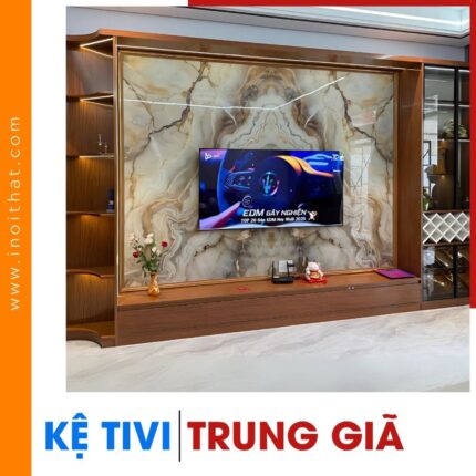 Kệ Tivi nguyên khối tủ trang trí tại xã Trung Giã