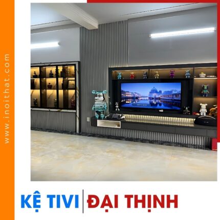 Kệ Tivi ốp tường trần than tre cao cấp tại xã Đại Thịnh