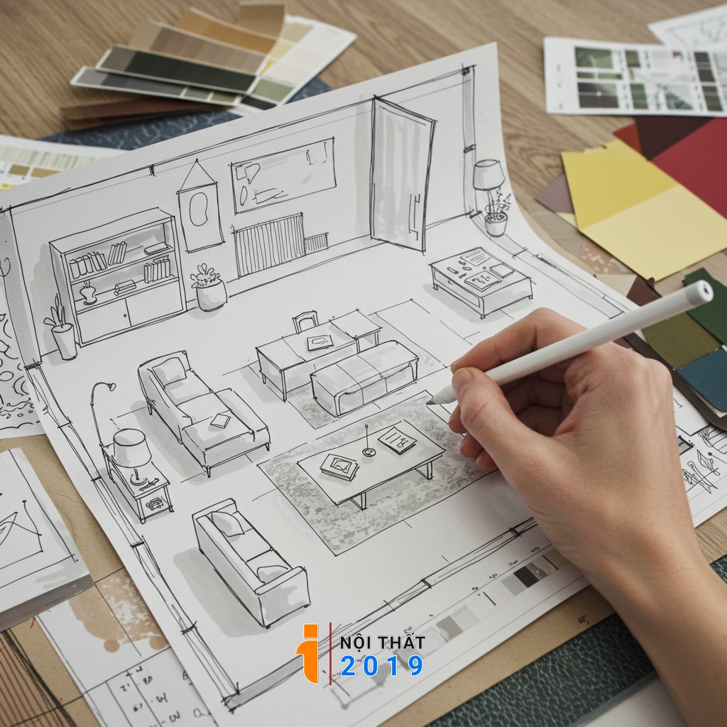 Lập kế hoạch và định hình không gian phòng khách