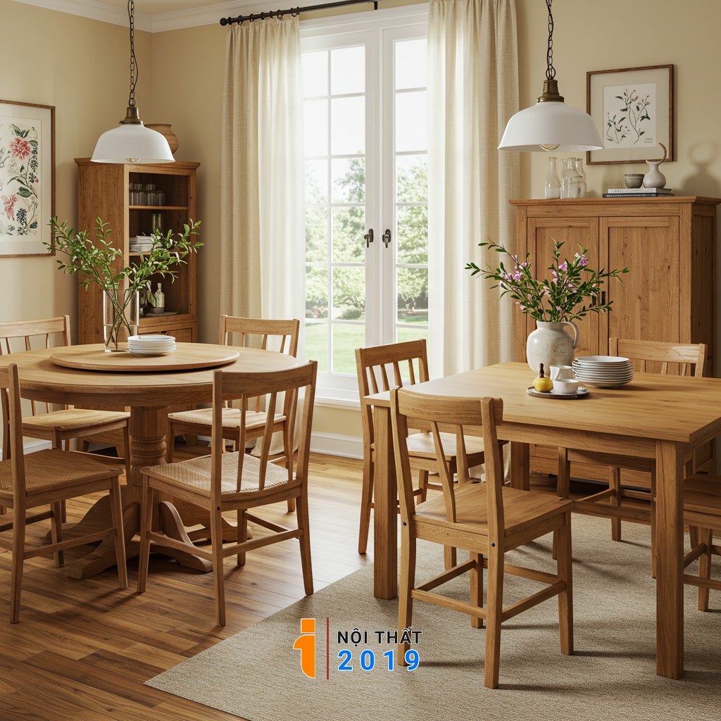Lựa Chọn Bàn Ăn Hợp Phong Thủy: Hình Dáng, Chất Liệu và Kích Thước