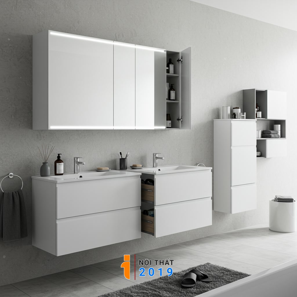 Lựa chọn nội thất phòng tắm phù hợp và thông minh