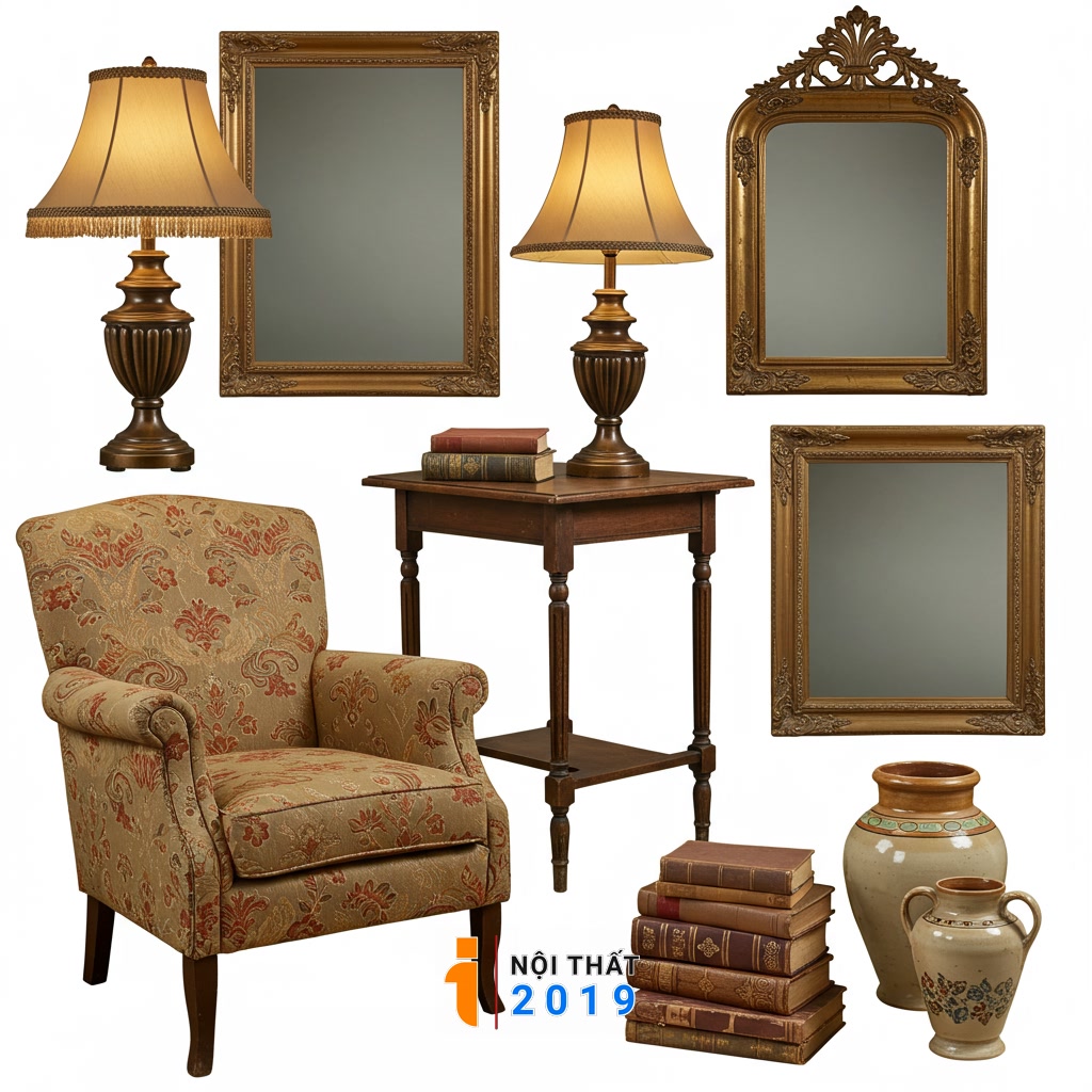Lựa chọn đồ nội thất và phụ kiện chuẩn Vintage