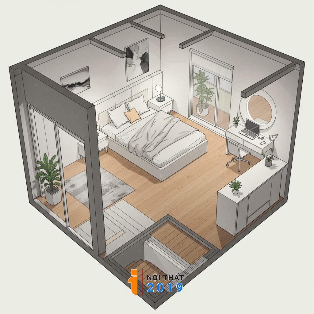 Lựa chọn và bố trí nội thất phòng ngủ hiện đại thông minh