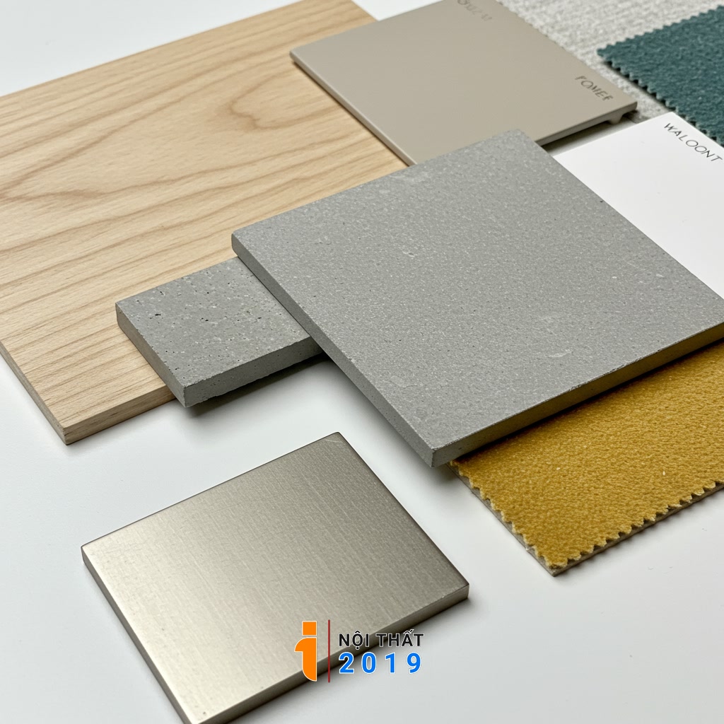 Lựa chọn vật liệu và màu sắc phù hợp trong nội thất hiện đại