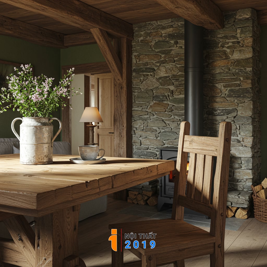 Những đặc trưng cốt lõi của nội thất phong cách Rustic