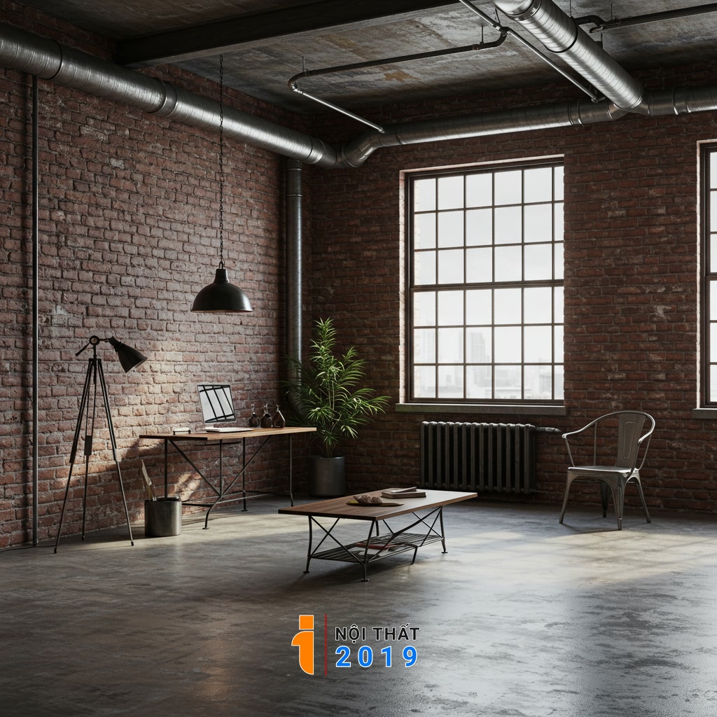 Những đặc trưng cốt lõi tạo nên không gian nội thất công nghiệp