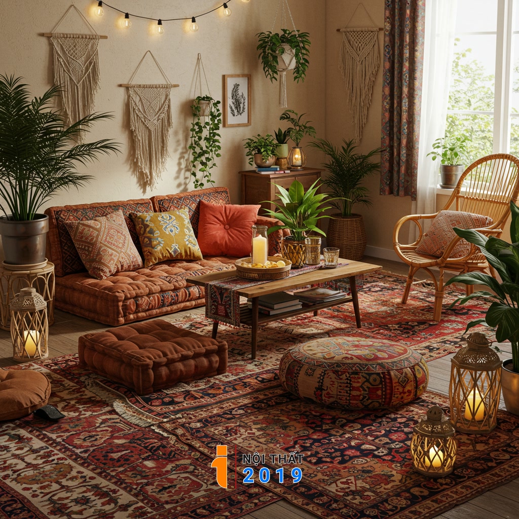 Những đặc trưng không thể thiếu của nội thất Boho