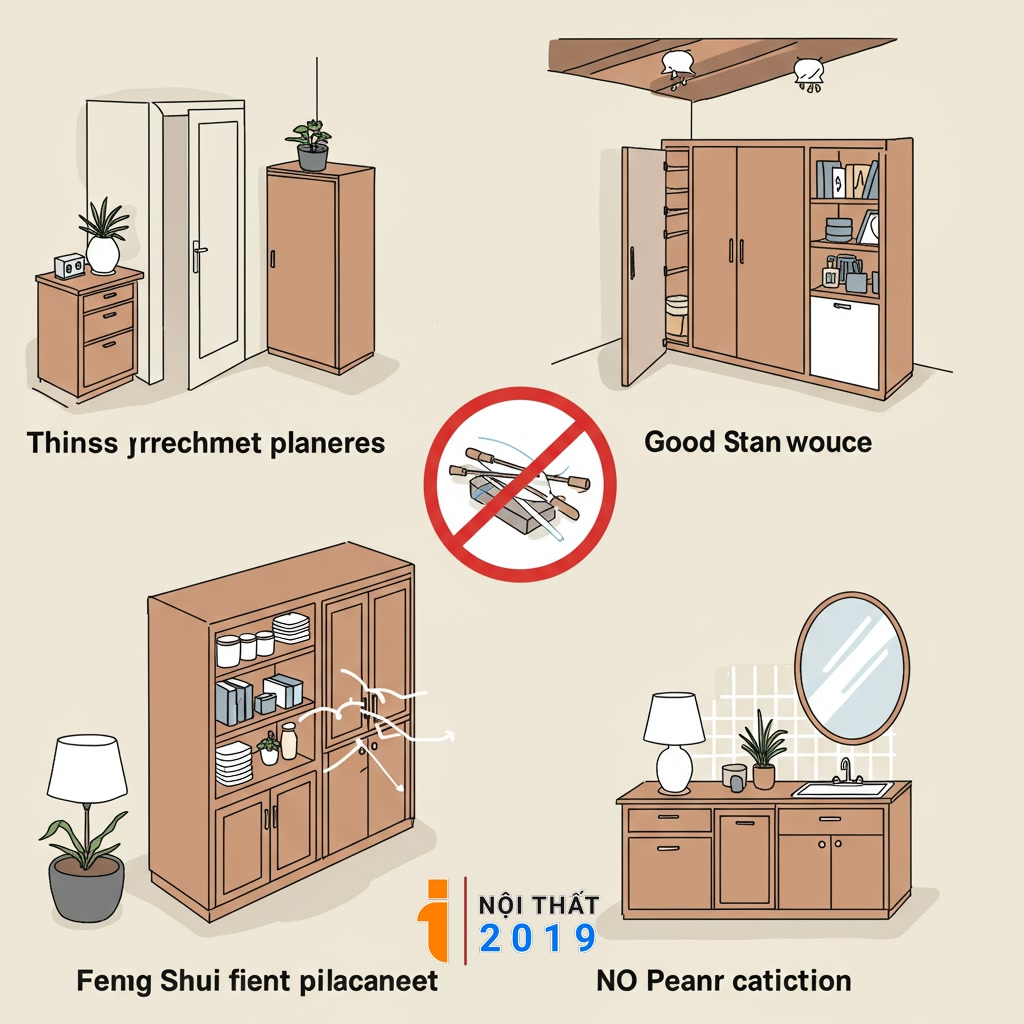 Những điều cần tránh và lưu ý khi bố trí tủ kệ nội thất