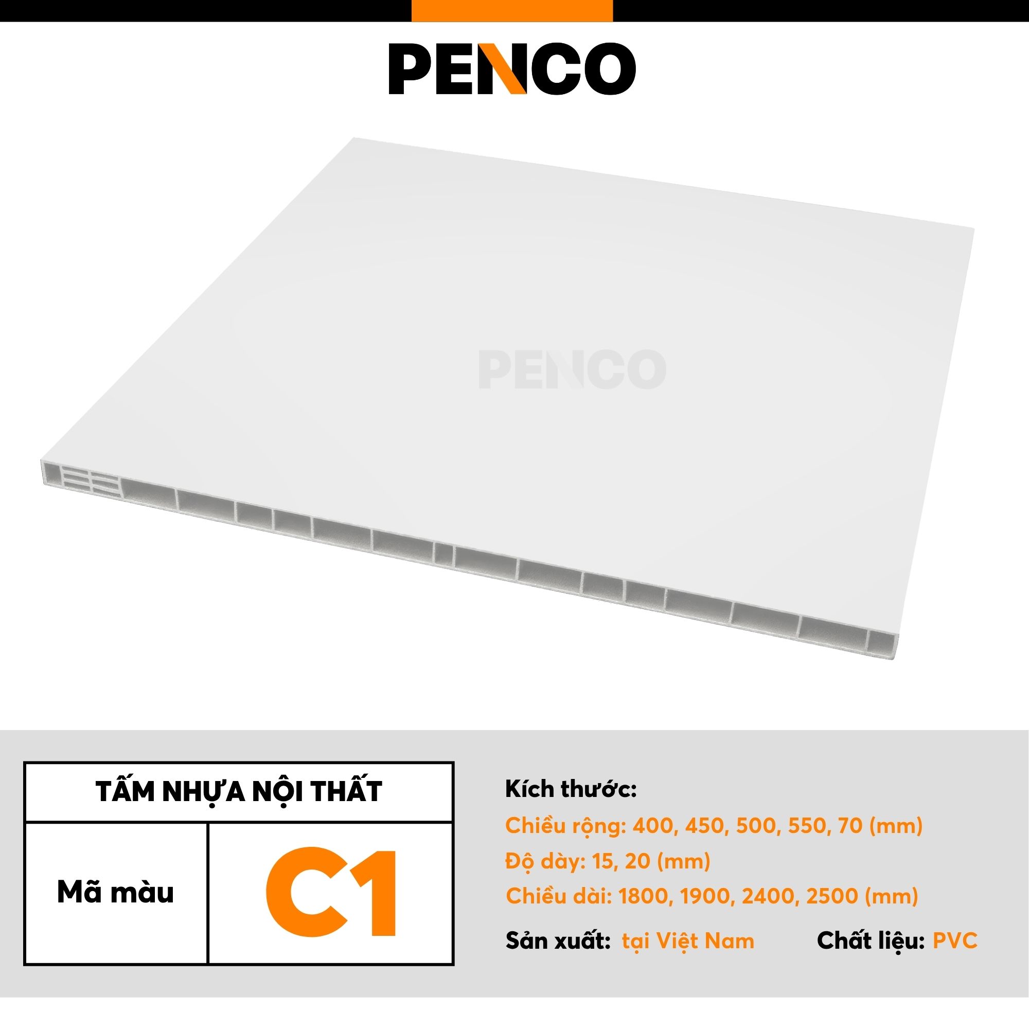 Tấm nhựa Penco - Màu C1