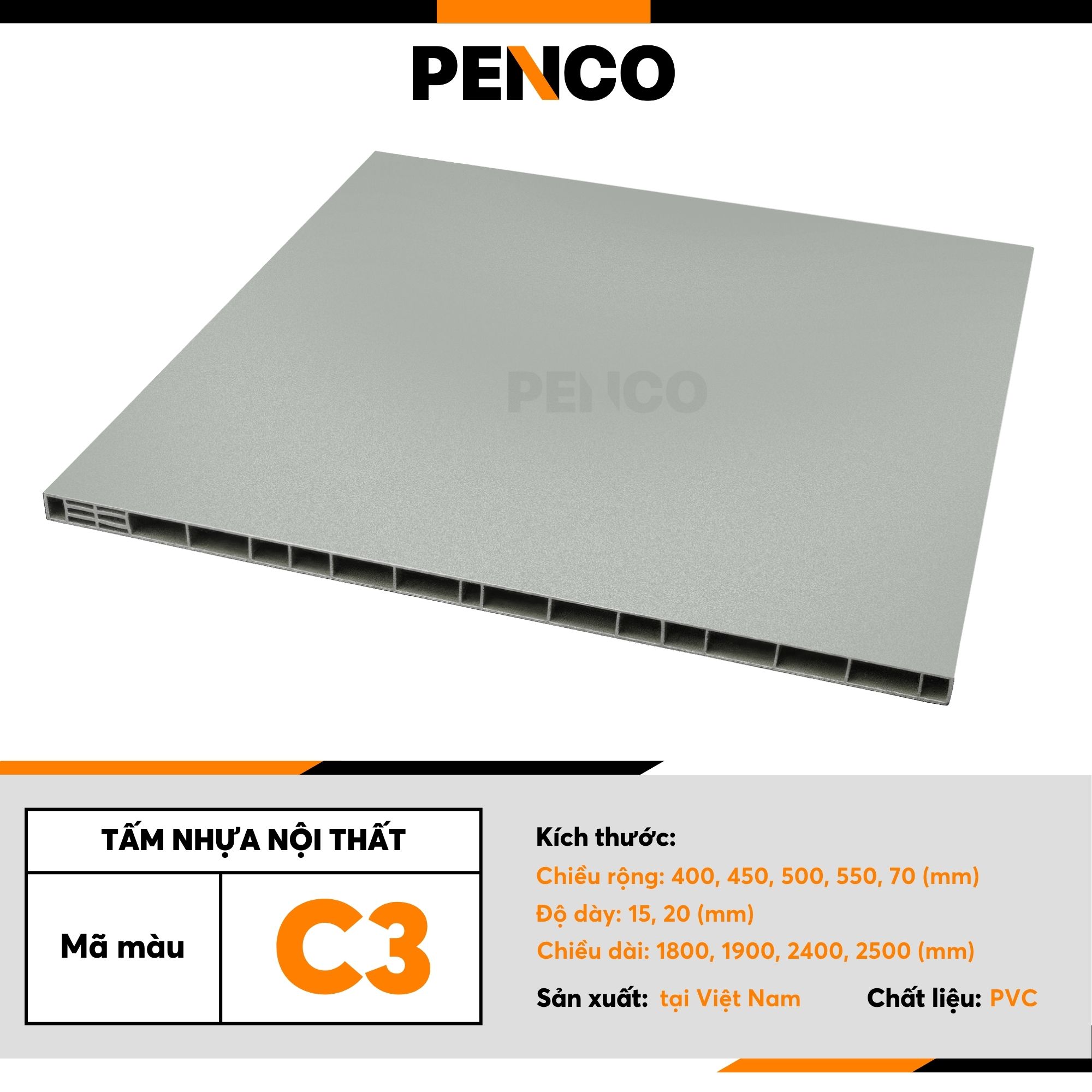 Tấm nhựa Penco - Màu C3