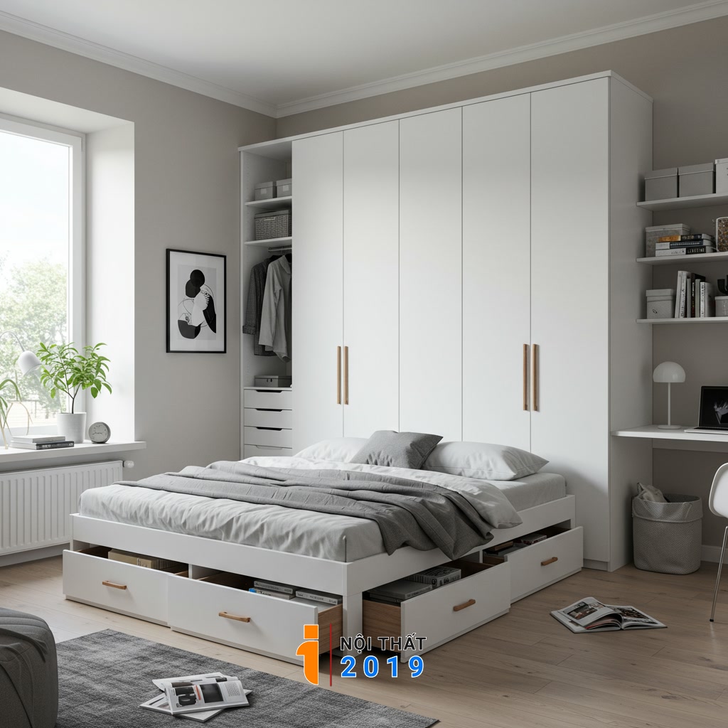 Tối ưu hóa không gian lưu trữ với nội thất thông minh