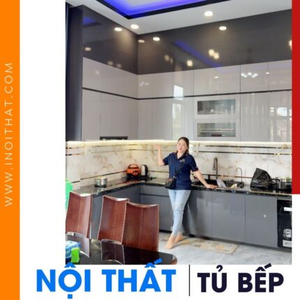 Tủ Bếp chữ L cho biệt thự cao cấp tại phường Dương Nội