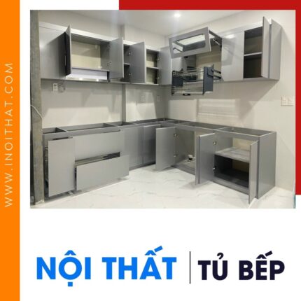 Tủ Bếp chữ L kèm máy rửa bát tại phường Bạch Mai
