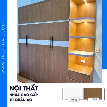 Tủ quần áo 2 buồng gỗ xoan tại phường Định Công