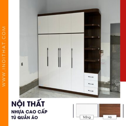 Tủ quần áo 2 buồng kệ trang trí tại phường Kim Liên