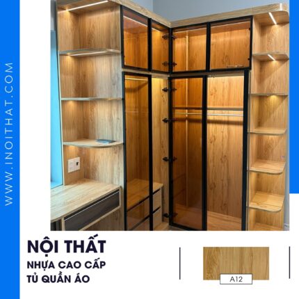 Tủ quần áo cánh kính kết hợp bàn làm việc tại phường Cửa Nam