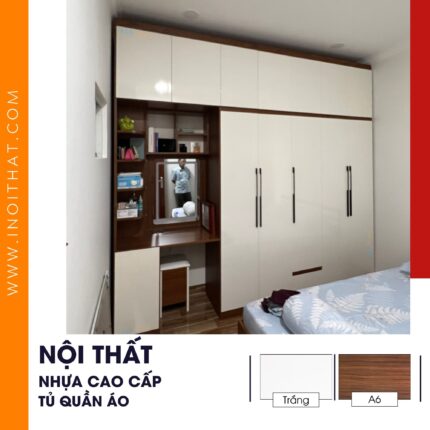 Tủ quần áo kịch trần kết hợp bàn trang điểm tại phường Văn Miếu - Quốc Tử Giám