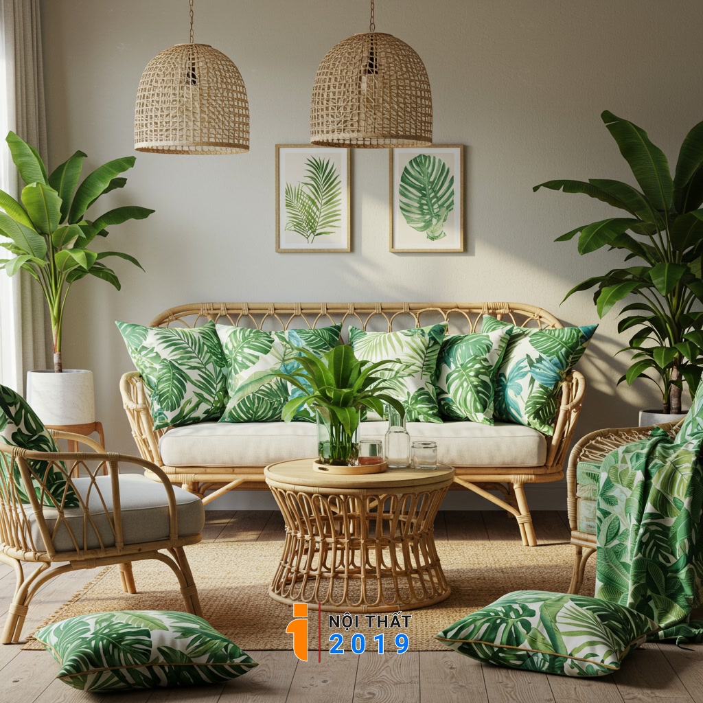 Ứng Dụng Màu Sắc Và Chất Liệu Chủ Đạo Trong Nội Thất Tropical