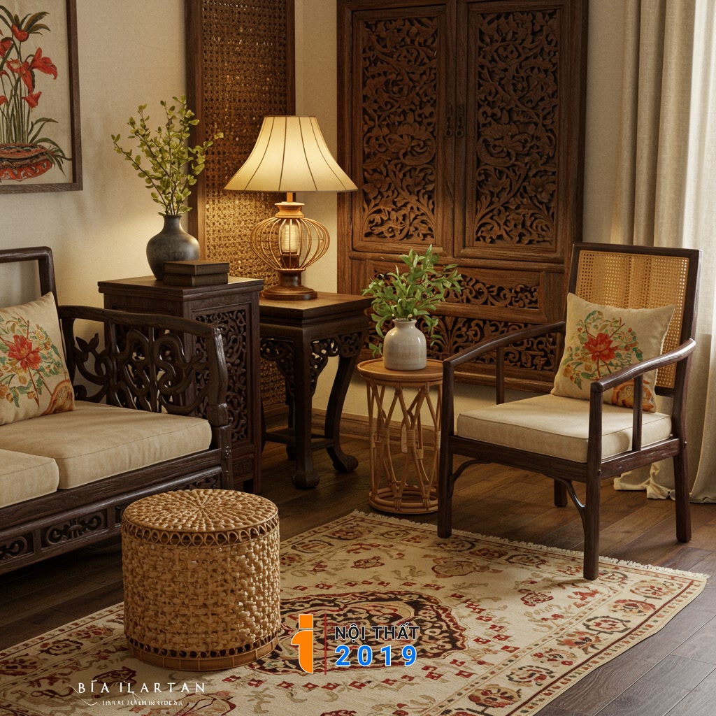 Ứng dụng Phong cách Indochine cho Từng Không gian Sống (Phòng khách, Phòng ngủ...)