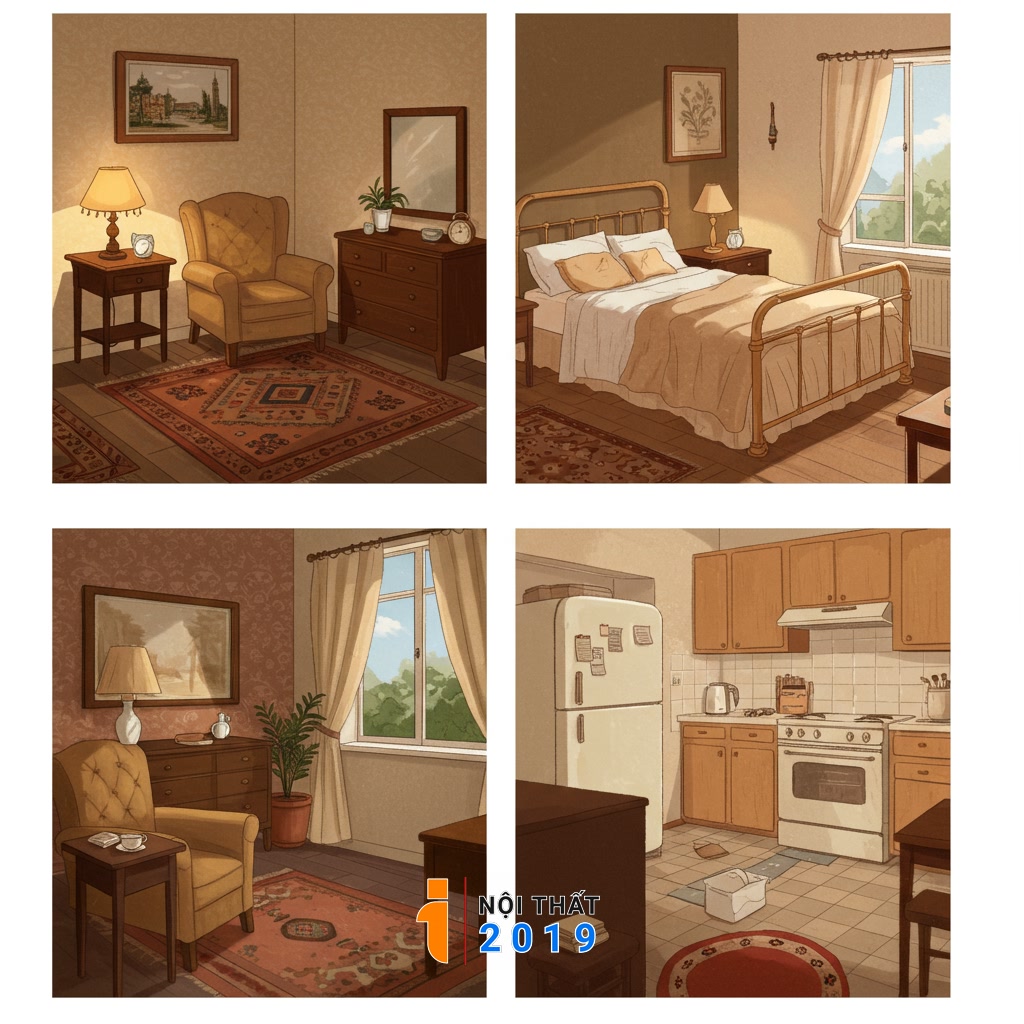 Ứng dụng phong cách Vintage cho từng phòng