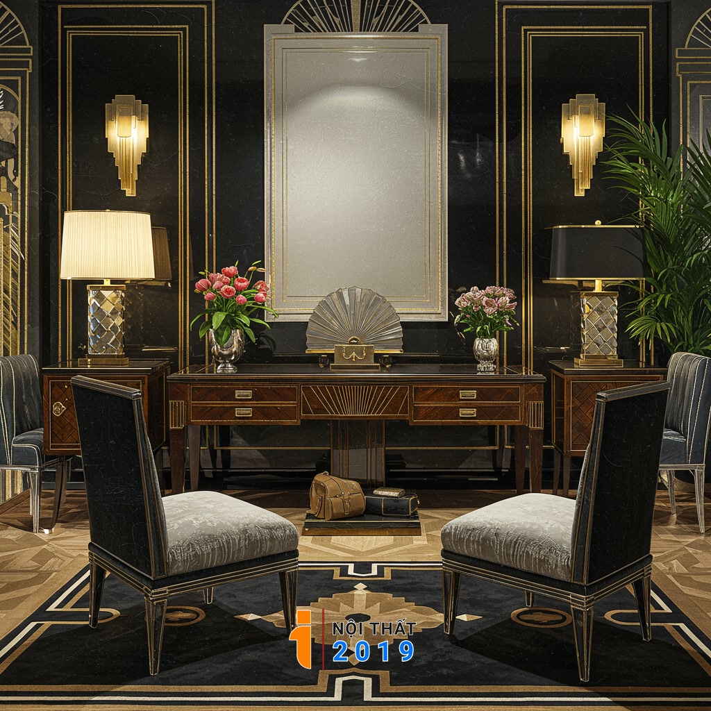 Vật liệu và màu sắc đặc trưng trong nội thất Art Deco